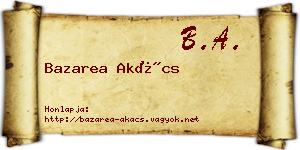 Bazarea Akács névjegykártya